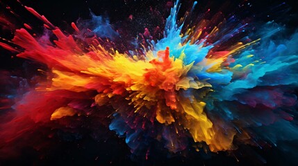 a colorful explosion in space