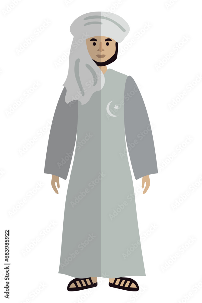 Sticker arab with abaya