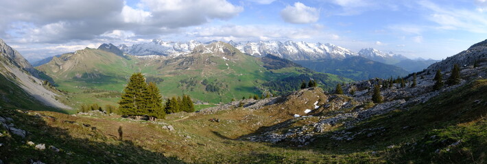 Fototapeta na wymiar panorama of the Alps