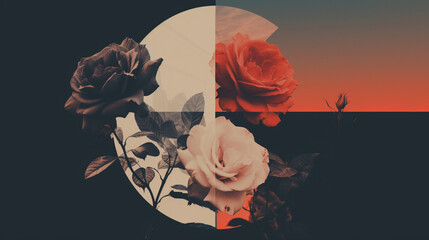 Editable vintage visuals for different sectors - photography of rose