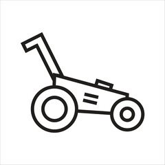 grass cutter vector icon line template
