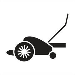 grass cutter vector icon line template