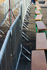 galvanised steel crowd safety barriers and seating