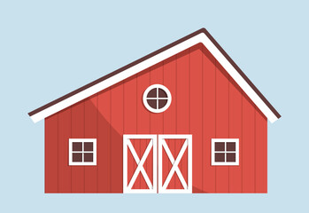Farm building element vector concept