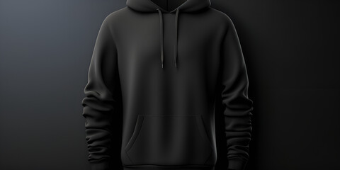 black jacket on a black background, Jacket Mockup Stock Photos, Hoodie Black Mockup Images 
