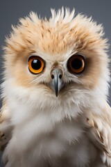 Mesmerizing Glimpse of an Albino Owlet: A Unique Blend of Nature's Innocence & Purity Generative AI