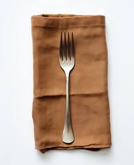 Experience Luxurious Dining with Our Elegant Brown Linen Napkin – Perfect for Any Occasion! Generative AI