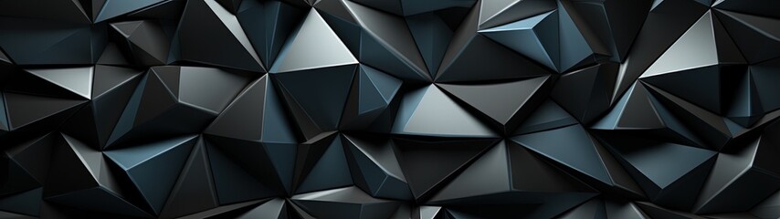 Abstract Geometric Composition with Dark Gray and Black Triangles