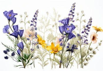 Exquisite Floral Delights: Captivating Blue & White Display! Generative AI