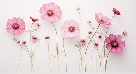 Discover the Beauty: Captivating Close-Up of Four Unique Pink Blooms Generative AI