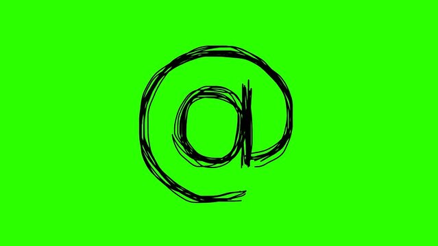 Snail on the green screen