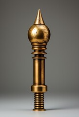 Unleashing Minimalistic Aesthetics: An Isolated Brass Peg in All its Glory Generative AI