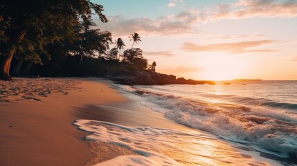Fototapeta premium Beautiful tropical ocean coast, deserted