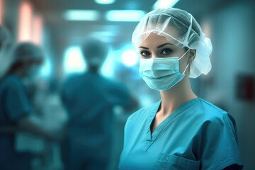 Young beautiful Registered Nurse, future doctor