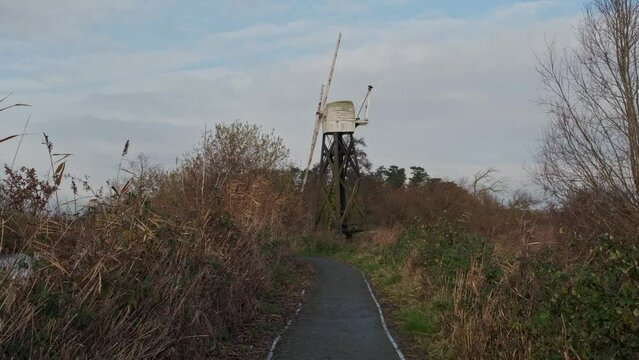 Historic and defunct or abandoned mill in the countryside