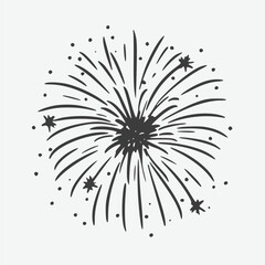 fireworks vector illustration isolated on white background