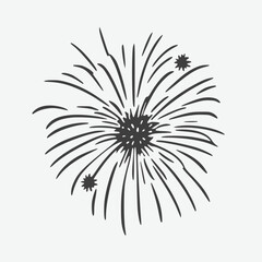 fireworks vector illustration isolated on white background