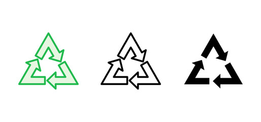 Recycle icon set. Recycling vector icon.