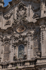 Porto Church of the Venerable Third Order of Nossa Senhora do Carmo (Igreja do Carmo, XVIII century) located at the intersection between Carlos Alberto Square and Rua do Carmo. Porto, Portugal.
