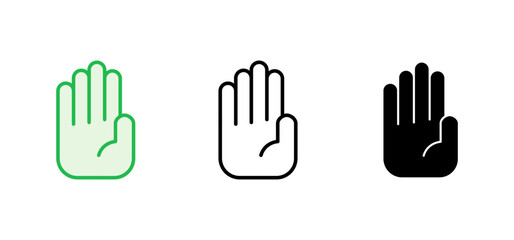 Hand icon set. hand vector icon, palm,click