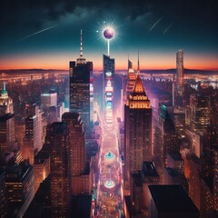 New years ball drop in Time square New york