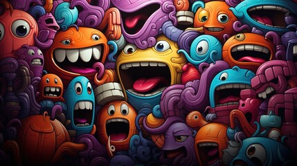 Fototapeta premium Doodle Art Background 3d wallpaper