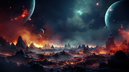 Fototapeta premium Galaxy Theme background