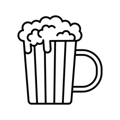 
beer icon, celebration vector, party and cheers icon, isolated on white background in line style.
