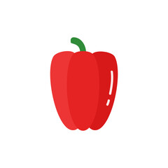 Paprika icon. Fruit in a simple flat design style. Vector illustration.
