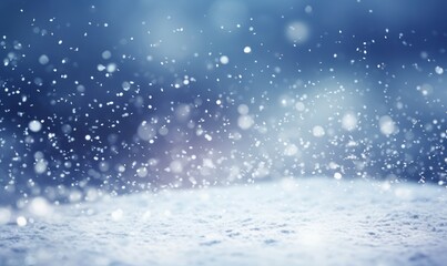 Winter Wonderland: An Artistic Blur of Falling Snow and Sleet Generative AI - obrazy, fototapety, plakaty
