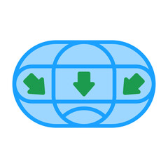 Arctic tern migration map Icon
