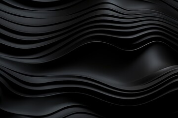 Sophisticated Matte Black Abstract Art: Perfect Decorative Element for a Modern Home Generative AI