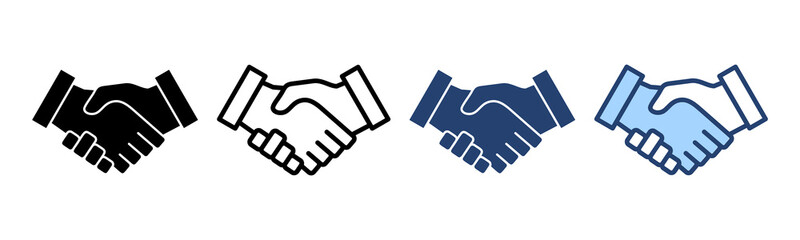 Fototapeta premium Handshake icon vector. business handshake sign and symbol. contact agreement