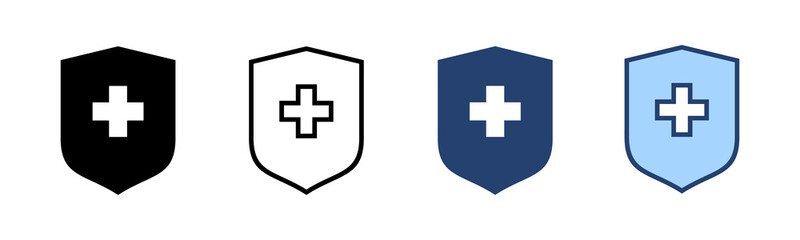 Health insurance icon vector. Insurance health document sign and symbol
