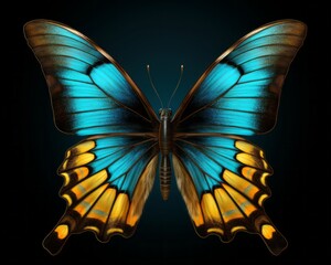 Vivid Elegance: Captivating Colors of a Solo Butterfly Generative AI