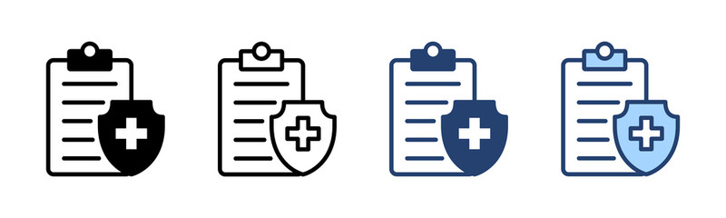 Medical insurance icon vector. health insurance sign and symbol