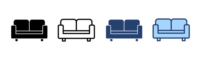 Fototapeta premium Sofa icon vector. sofa sign and symbol. furniture icon