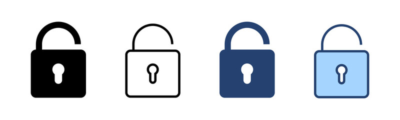 Unlock icon vector. Unlock sign and symbol. unlocked padlock icon
