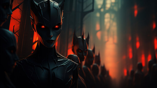 Sci-Fi Portrait of Female Entities in a Dystopian World