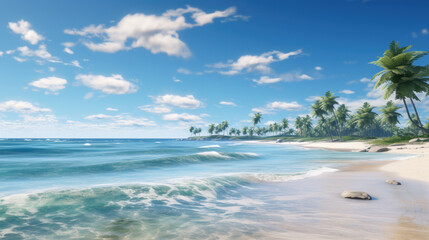 clear sea water off a tropical island