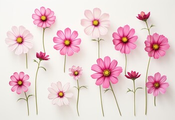 Unveiling the Radiant Beauty: Enthralling Pink Cosmos Flowers in Full Bloom Generative AI