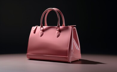 Stunning Pink Handbag: Your Must-Have Fashion Statement on Gray Elegance Generative AI