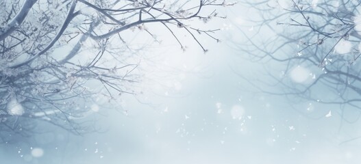 Fototapeta na wymiar Winter Wonderland: Enchanting Snow-Covered Branches in High-Definition Generative AI