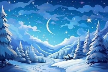 Experience a Whimsical Winter: Exquisite Snow-Covered Landscapes Captured in Unique Style Generative AI
