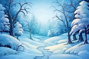 Enchanting Snowy Winter Wonderland: Uncover the Beauty of Nature's Own Artistry Generative AI