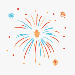 colorful fireworks vector illustration isolated