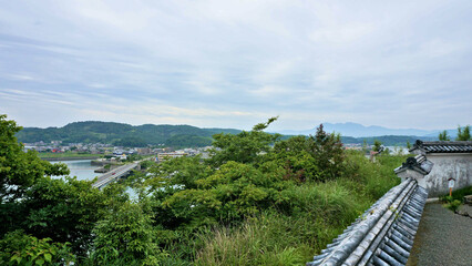 Obraz premium 大分県杵築城本丸からの風景