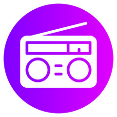 radio gradient icon