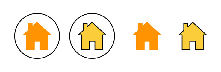 House icon set for web and mobile app. Home sign and symbol
