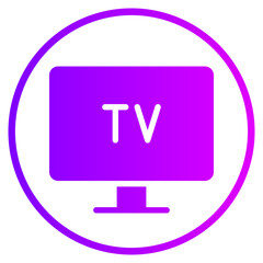 television gradient icon